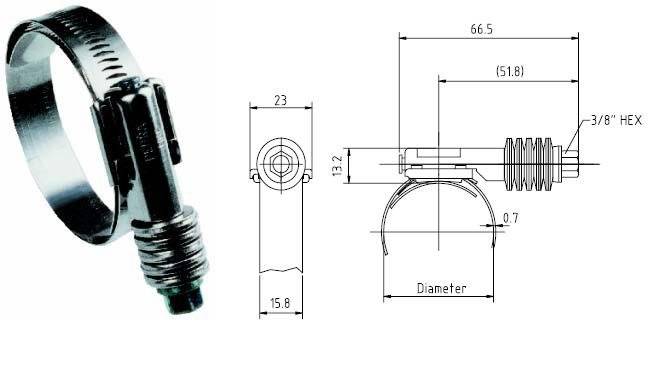 Colier 70-92 mm CONSTANT TORQUE 